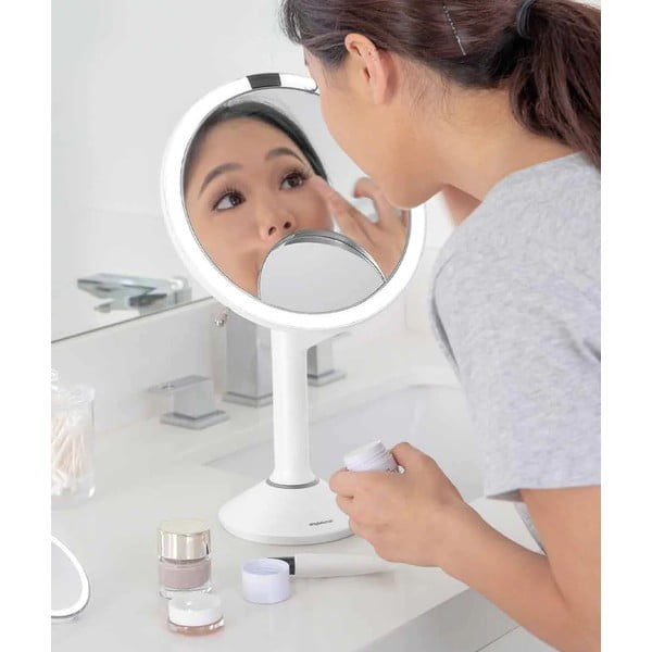 Козметично огледало със светлина/увеличително (5x) ø 20 cm Sensor Trio – simplehuman-image-1