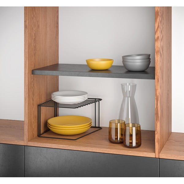 Черен допълнителен рафт за кухненски шкаф Lava Boxe - Metaltex-image-1