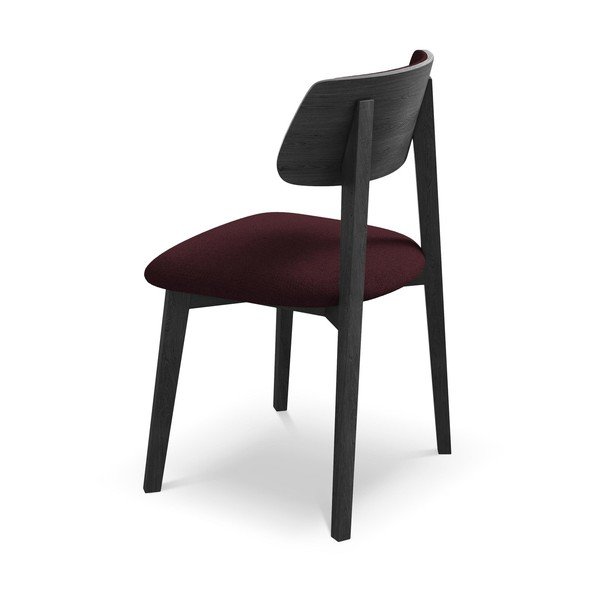 Бордо трапезен стол от масивна дървесина Niu – Makamii-image-3