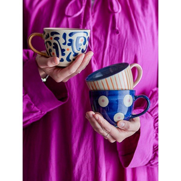Глинени чаши в комплект 3 бр. за лате 290 ml Eviaya – Bloomingville-image-1