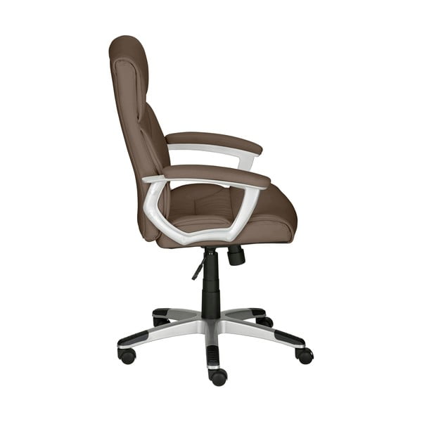 Кафяв офис стол от имитация на кожа Flori – Støraa-image-2