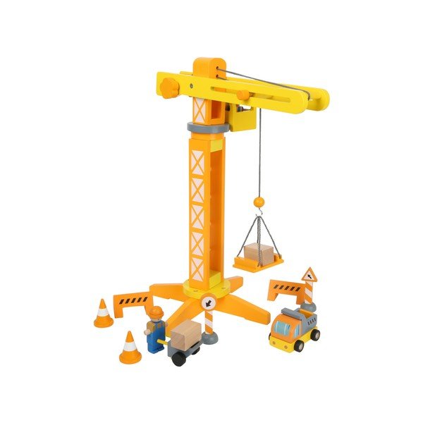 Детски дървен строителен кран за строителство - Legler-image-3