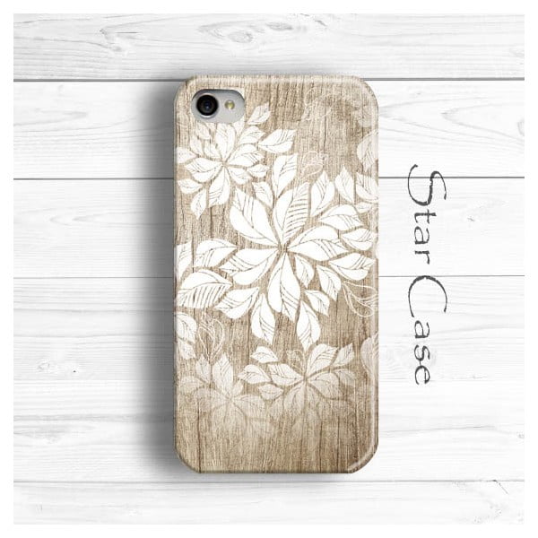 Obal na Samsung Galaxy S4 Wooden Flowers Girly