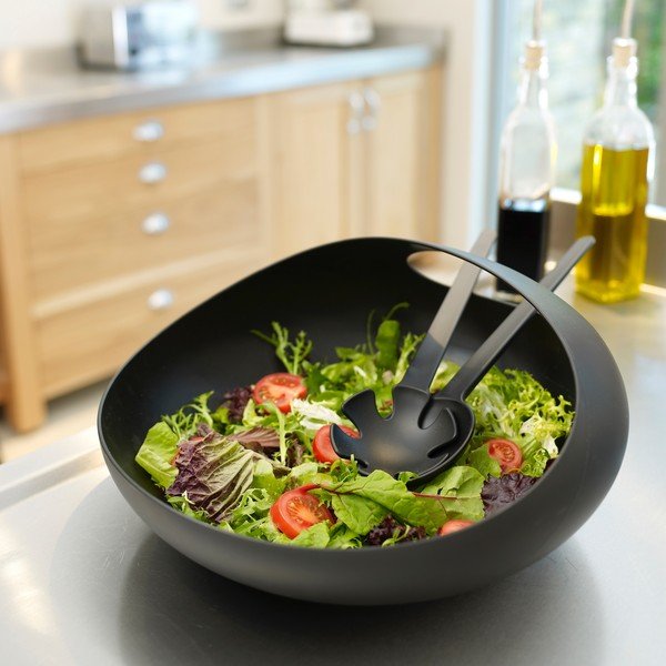 VÝROBA UKONČENA - Salátová mísa, černá-image-1
