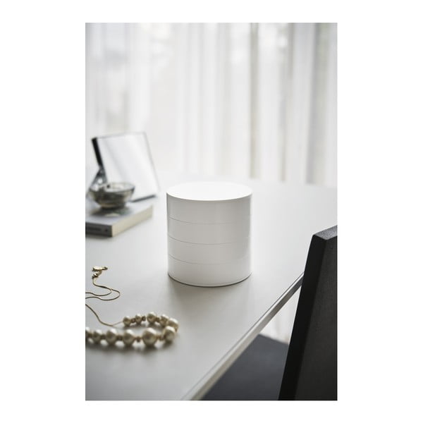 Бяла кутийка за бижута, ⌀ 10 cm Tower - YAMAZAKI-image-2