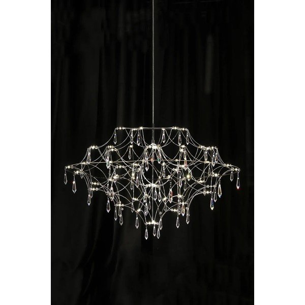 LED висящо осветително тяло в сребрист цвят ø 80 cm Efesos – Markslöjd-image-1