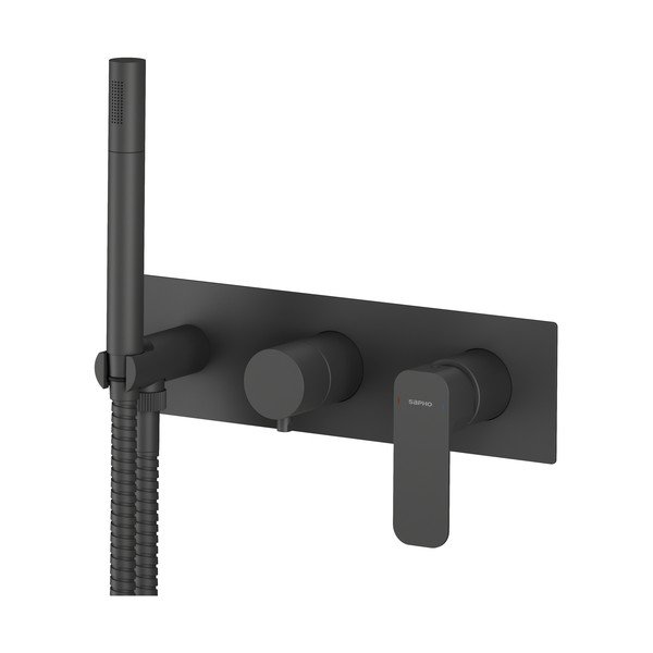 Матово-черна вградена душ батерия (3 изхода) Spy – Sapho-image-2