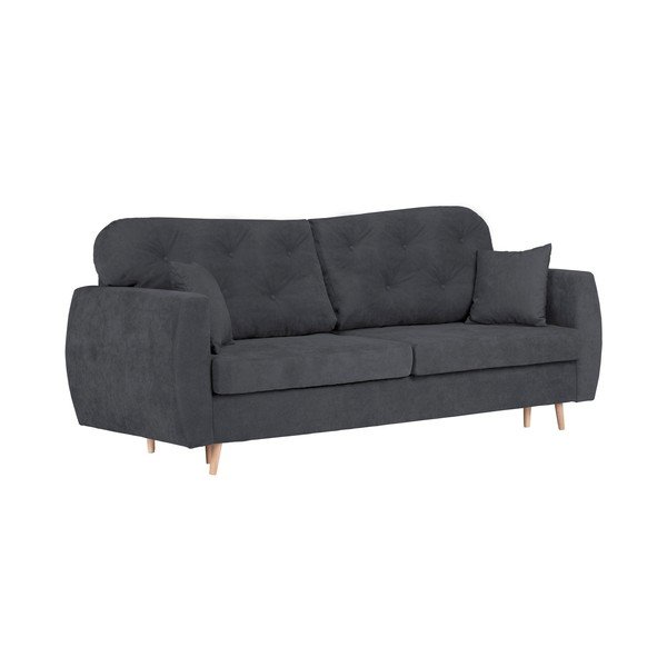 Тъмно сив триместен разтегателен диван с място за съхранение Orchid - Mazzini Sofas-image-1