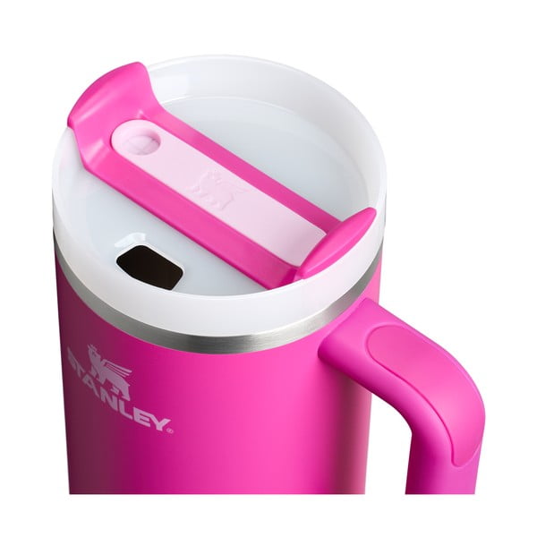 Розов термос със сламка от неръждаема стомана 1,18 l Quencher H2.0 FlowState Tumbler Violet Blossom – Stanley-image-1