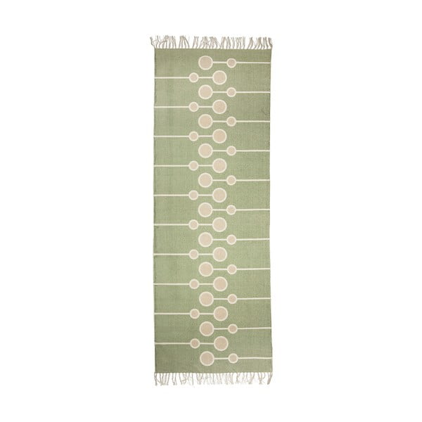 Зелен памучен килим Gredo, 70 x 200 cm - Bloomingville
