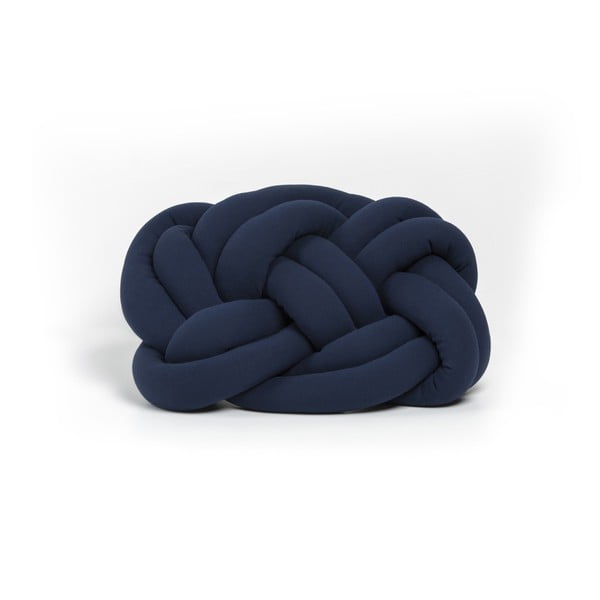 Тъмносиня декоративна възглавница Cloud Knot, 40 x 32 cm - Homemania