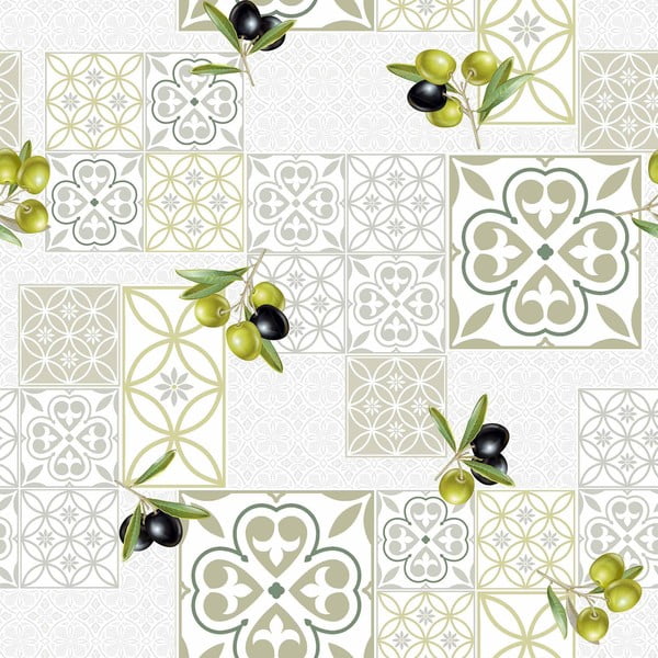 Измиваема покривка за маса от PVC  ø 160 cm Andalousie – douceur d'intérieur-image-1