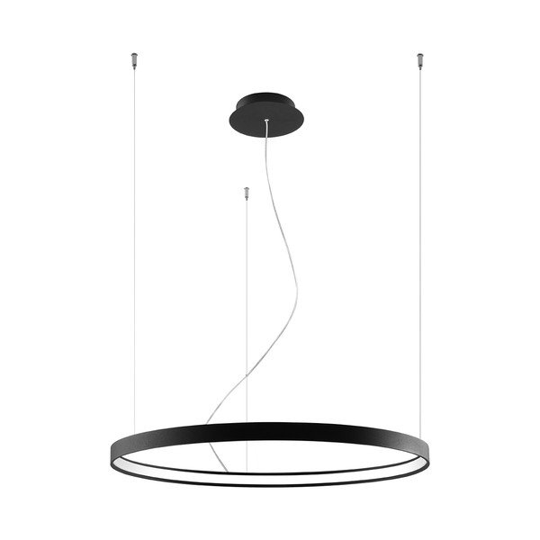 Черно алуминиево LED висящо осветително тяло ø 78 cm RIO – Thoro
