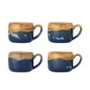 Сини/кафяви глинени чаши в комплект от 4 бр. 400 ml Sheen – Bloomingville