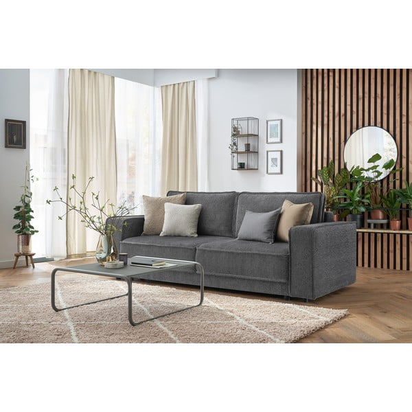 Тъмносив разтегателен диван Emile - Bobochic Paris-image-3