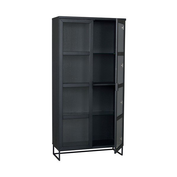 Витрина от черен дъб 95x195 cm Everett - Rowico-image-3