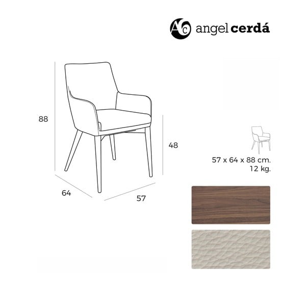 Бял трапезен стол Yadira - Ángel Cerdá-image-3