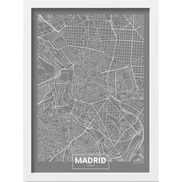 Плакат в рамка 40x55 cm Madrid - Wallity