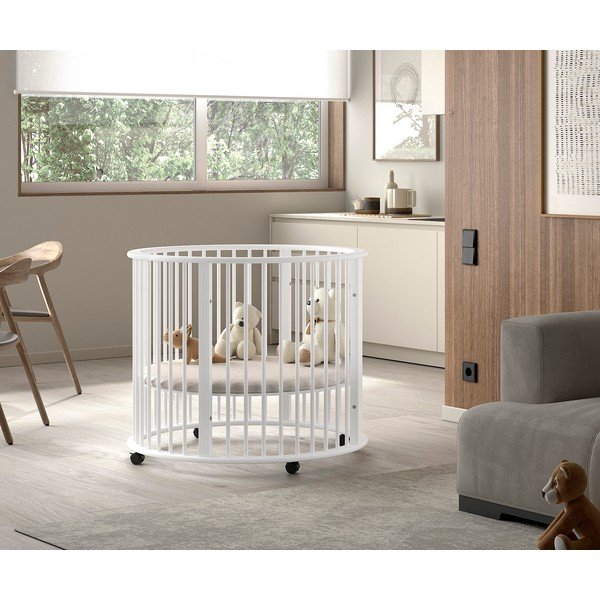 Бяла кошара за игра 90x90 cm от масивен бук Dino – Vipack-image-1