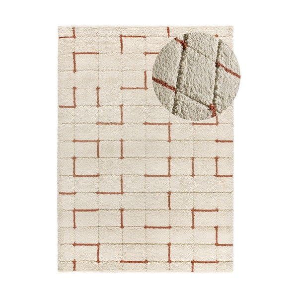Килим в тухлен и кремав цвят 80x150 cm Brenda – Universal