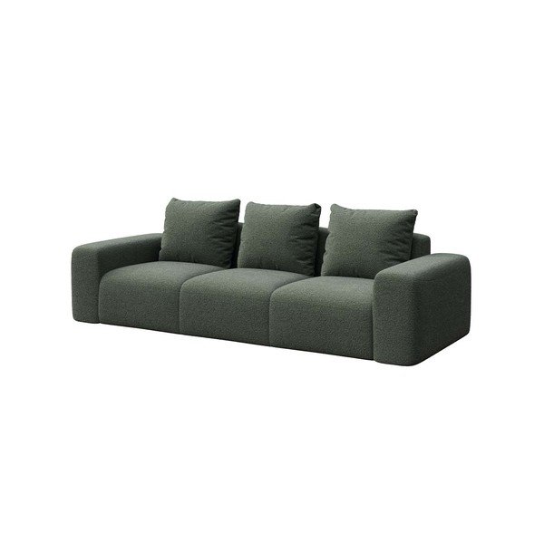 Зелен диван от плат bouclé 287 cm Feiro - MESONICA-image-2