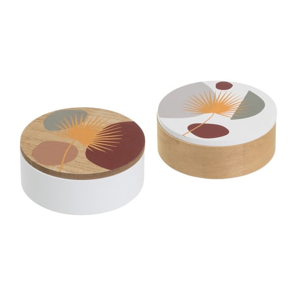 Декоративни кутии за съхранение с капаци в комплект от 2 бр. ø 17x6,5 cm – Casa Selección