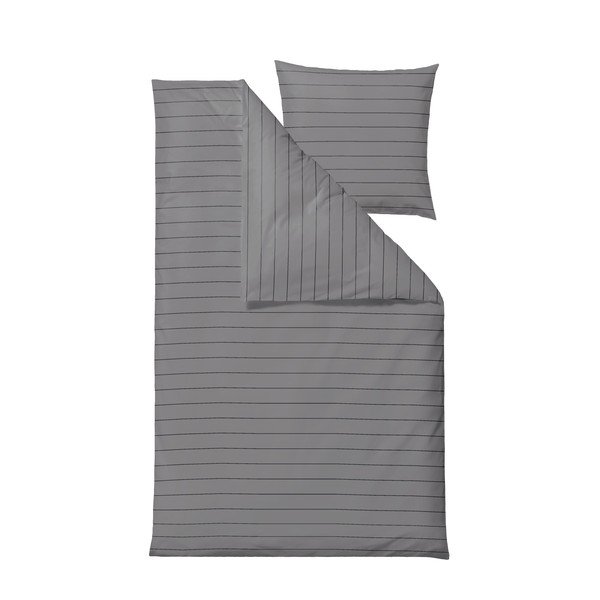 Сиво памучно спално бельо 200x140 cm Line - Södahl