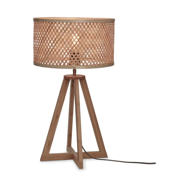 Настолна лампа с абажур от бамбук в естествен цвят (височина 53 cm) Java - Good&Mojo