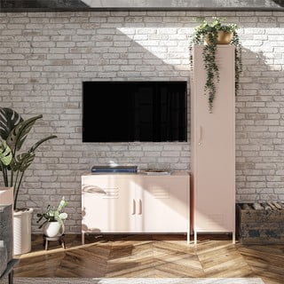 Розово метално шкафче 38x185x40 cm Mission District – Støraa