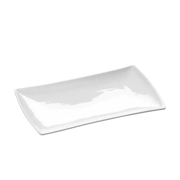 Бяла порцеланова чиния East Meets West, 20,5 x 12 cm - Maxwell & Williams