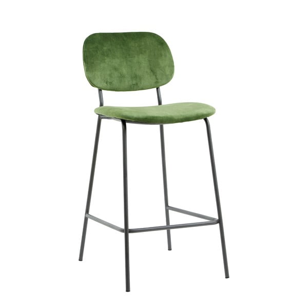 Бар стол от зелено кадифе 92 cm Emma - Light & Living