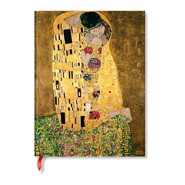 Тетрадка с твърди корици "Портрет на целувката" на Климт, 18 x 23 cm - Paperblanks