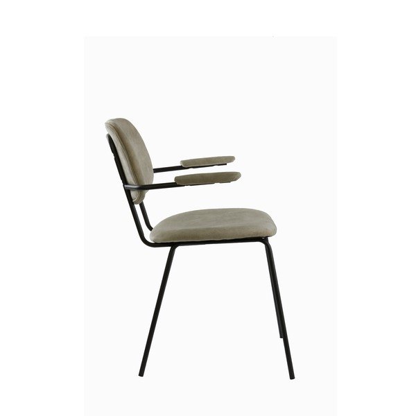 Бежов кадифен трапезен стол Emma - Light & Living-image-2