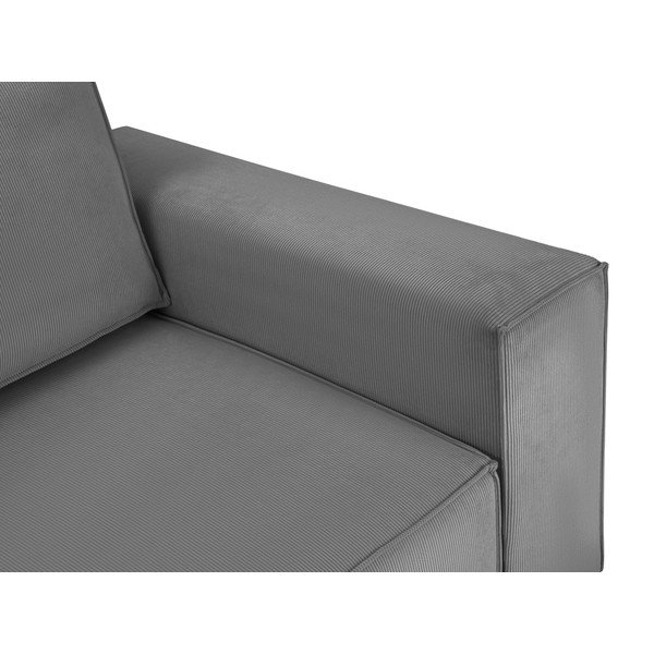 Тъмно сив велурен разтегателен диван Azalea - Mazzini Sofas-image-1