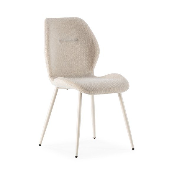 Кремави тапицирани трапезни столове в комплект 4 бр. Ansu – Marckeric