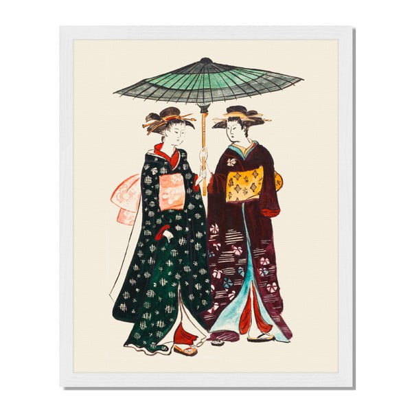 Obraz v rámu Liv Corday Asian Two Geishas, 40 x 50 cm
