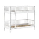 Бяло двуетажно детско легло от масивен бук 90x200 cm Forrest – Vipack