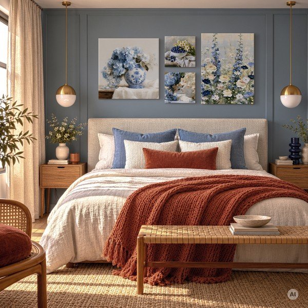 Печатна върху платно картина 60x80 cm Blue Meadow – Styler-image-2