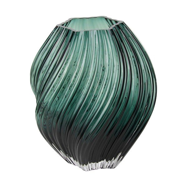 Тъмнозелена стъклена ръчна изработка ваза (височина 23 cm) – House Nordic