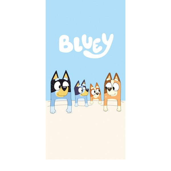 Синя-бежова памучна детска кърпа 70x140 cm Bluey – Jerry Fabrics