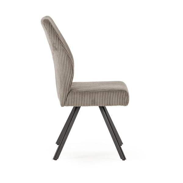 Светлосиви велурени трапезни столове в комплект 2 бр. Anibal – Marckeric-image-3