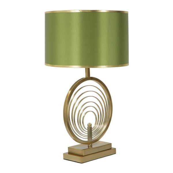 Зелена настолна лампа със златен дизайн Oblix - Mauro Ferretti