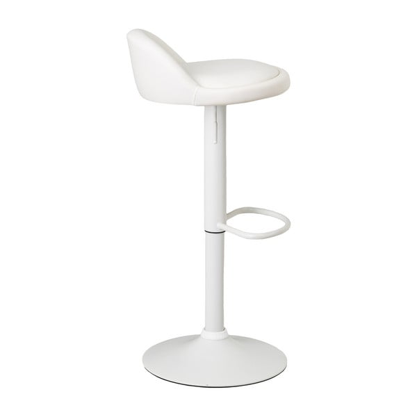 Бели бар столове в комплект от 2 бр. с регулируема височина  от имитация на кожа (височина на седалката 72 cm) – Casa Selección-image-2