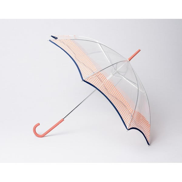 Прозрачен чадър Vichy, оранжев - Alvarez Romaneli