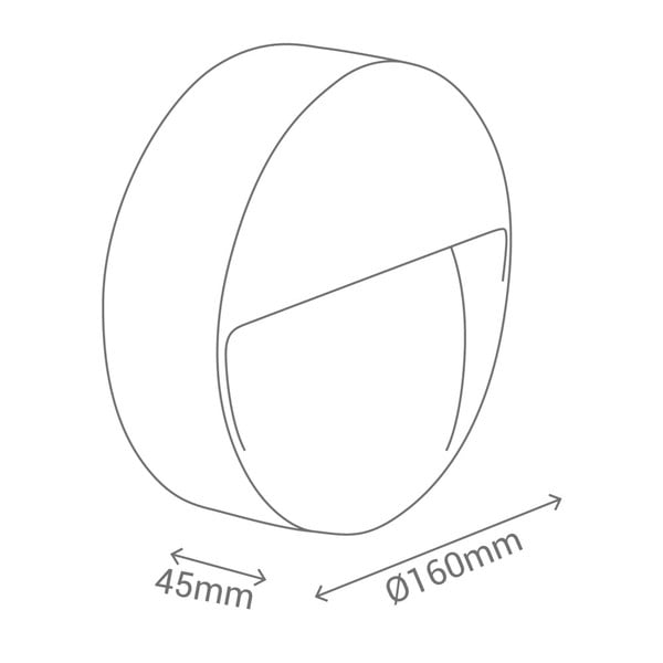 Тъмно сива кръгла стенна лампа , ø 15 cm Kamal - SULION-image-2