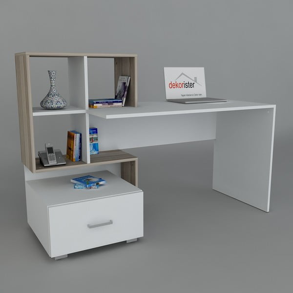Pracovní stůl Bloom White/Cordoba, 60x120x73,8 cm