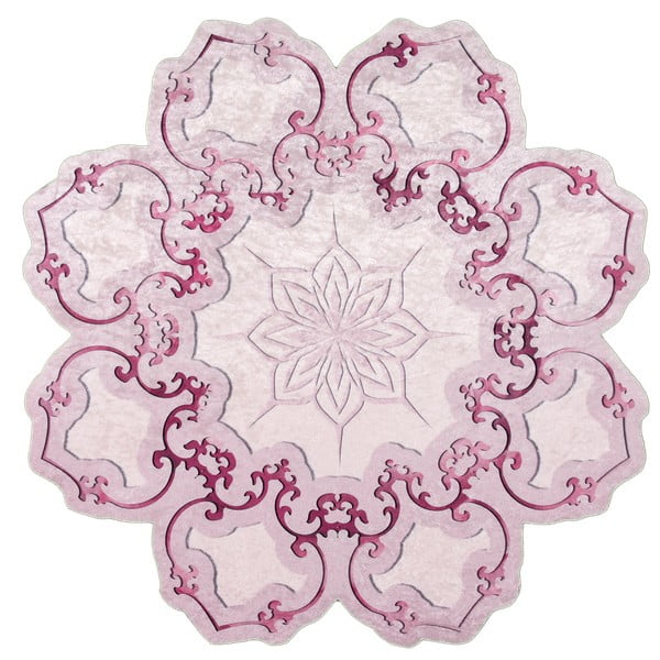 Розов килим Camina Feo, ⌀ 80 cm Pembe - Vitaus
