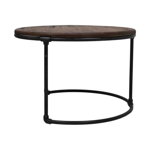 Odkládací stolek s deskou z teakového dřeva HSM collection, ⌀ 70 cm