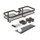 Матово черен самоносещ стоманен рафт за баня Lava - Metaltex