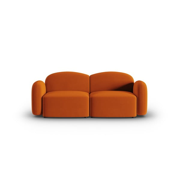 Оранжев кадифен диван 194 cm Blair - Micadoni Home